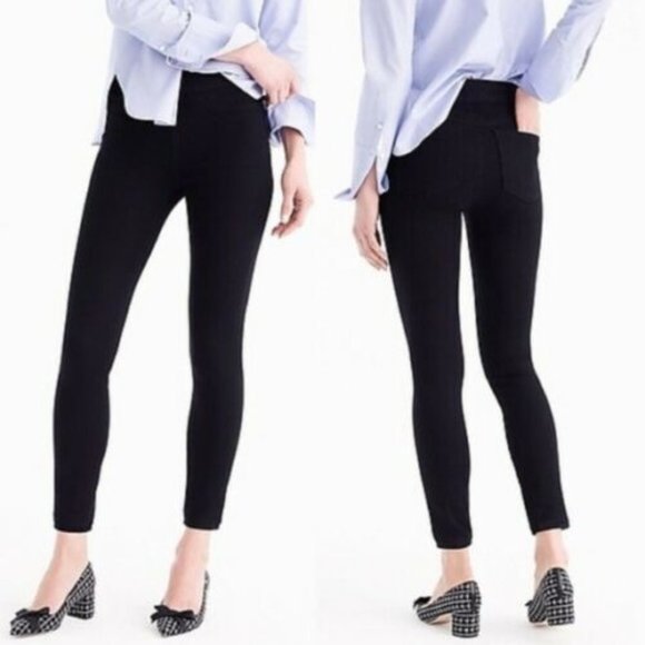 J. Crew Pull On Black Toothpick Skinny Jeans 27